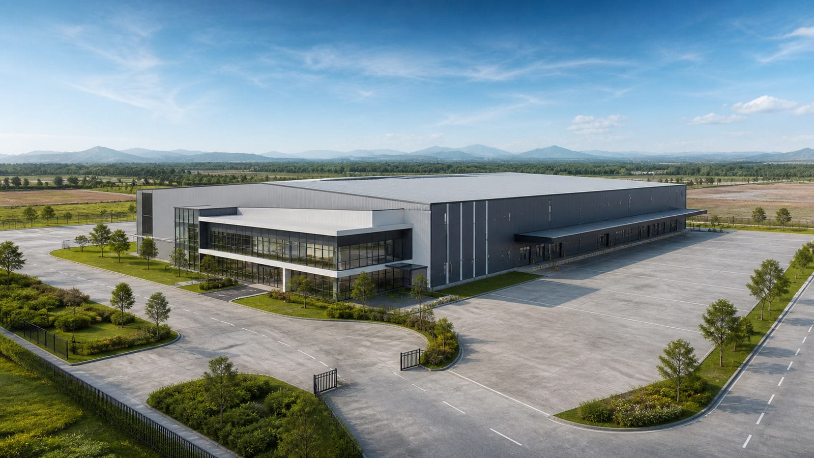 SenawangDetached 厂房与工业用地 — AI 生成的概念示意图,并非实际项目影像